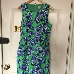 Jcrew green and blue floral size 6 dress